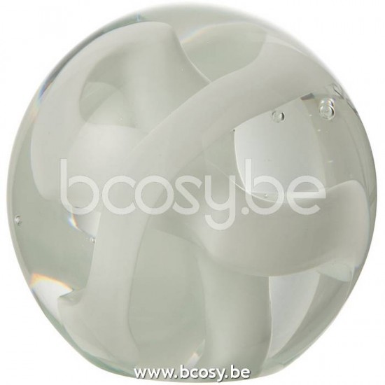 J Line Jline Fermacarte Ghirlanda Vetro Bianco Small Pisapapeles Guirnalda Cristal Blanco Small