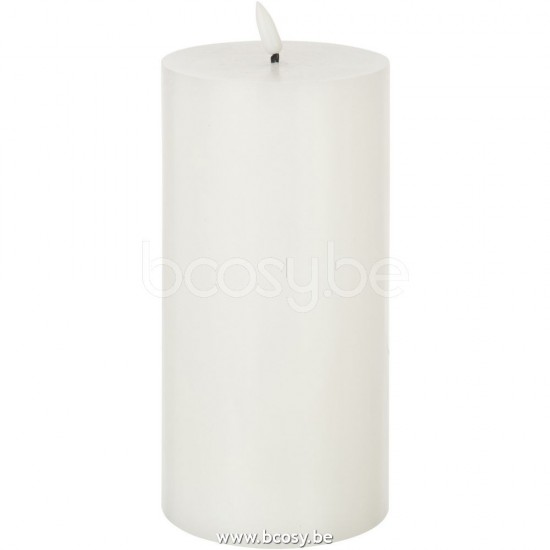 J Line 26946 Kaars Led Wit Large L10xB10xH23 cm kaarsjes