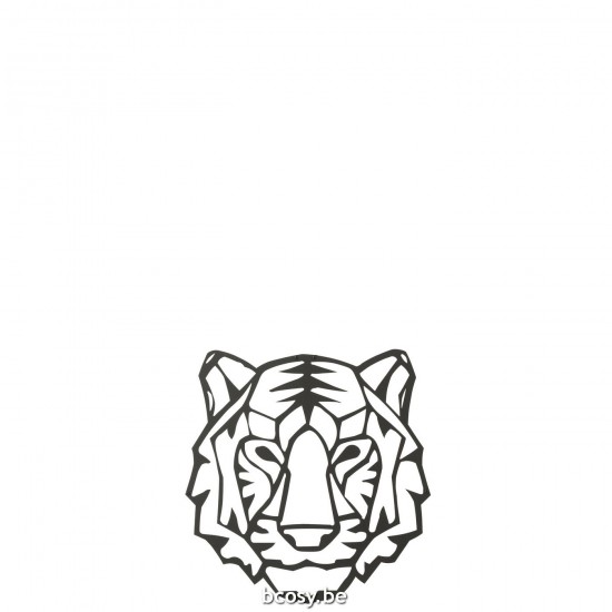 J Line sculpture murale Sculptures murales Jolipa Decoration Murale Tigre Metal Noir.