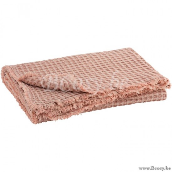 Jline Plaid Patrono De Gofre Algodon Rosa Claro