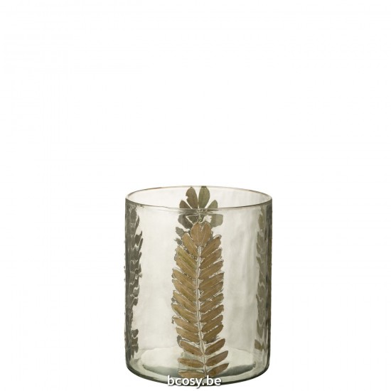 J Line Vase Golden Leaf Large.