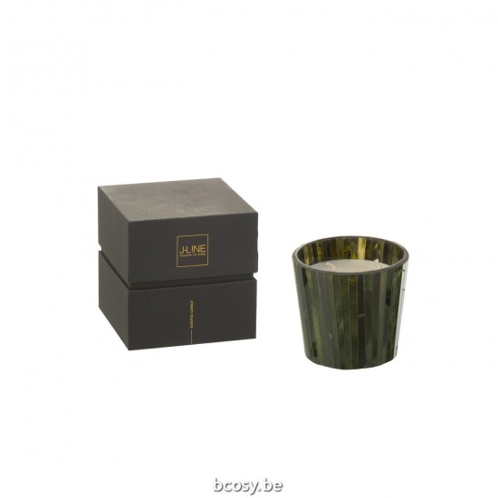 J Line Scented Candle Noa Herbal Serenity Green Small 35H scented candles.
