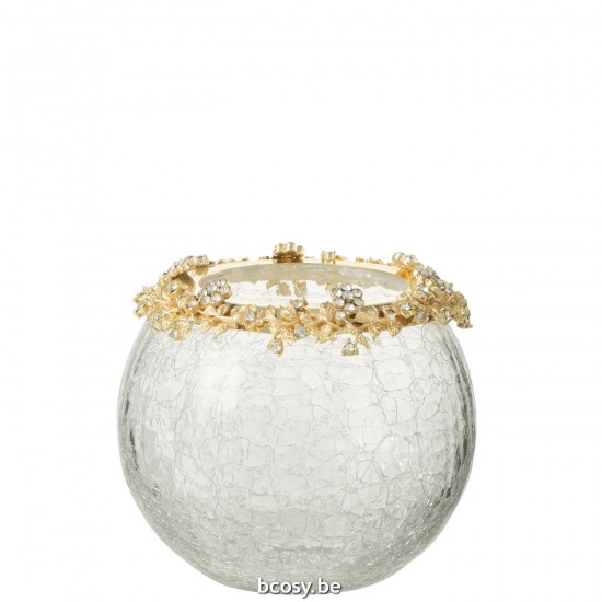 Jline Fotoforo Volve Metal Vidrio Oro Transparente Large.