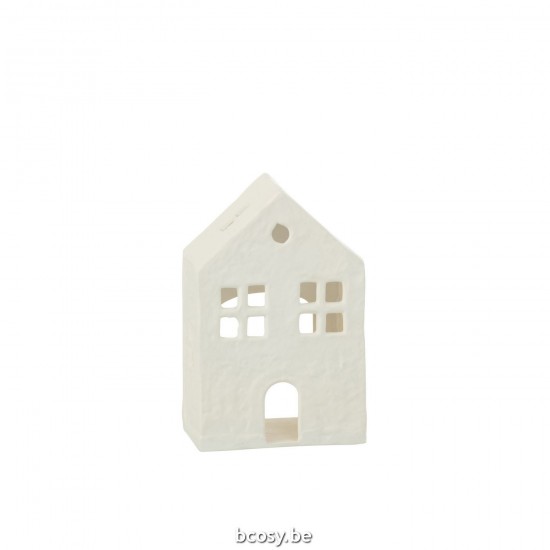 J Line Tealight Holder House Aluminium White tea lights holders.