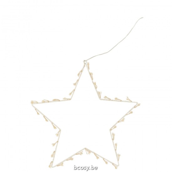 J Line Star Deco Led Metal White Large Christmas lights.