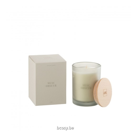 J Line Scented Candle Accords Essentiels Musc Obscur 38H scented candles.