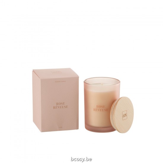 J Line Scented Candle Accords Essentiels Rose Rêveuse 38H scented candles.