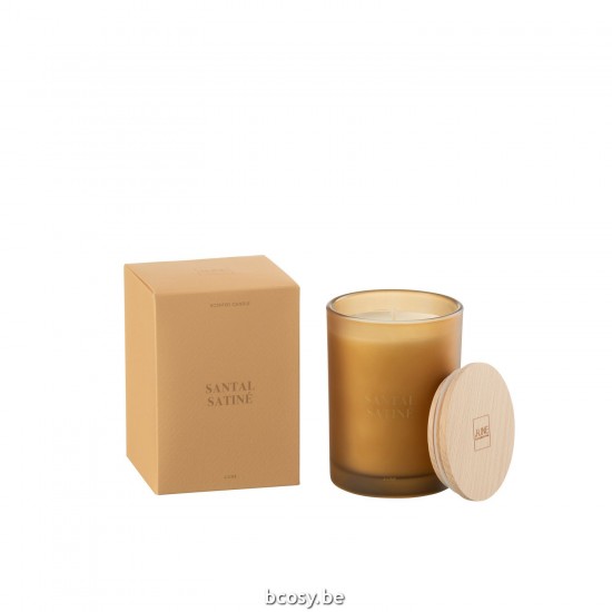 J Line Scented Candle Accords Essentiels Santal Satiné 38H scented candles.
