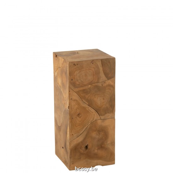 J Line Pillar Puzzle Box Teak Wood Small pedestals.
