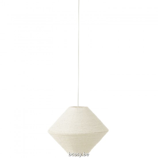 Jline Hanglamp Ufo Raffia Wit Large.