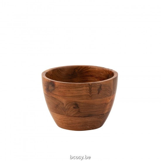 J Line Bowl Kota Acacia Wood Dark Natural Large bowls.