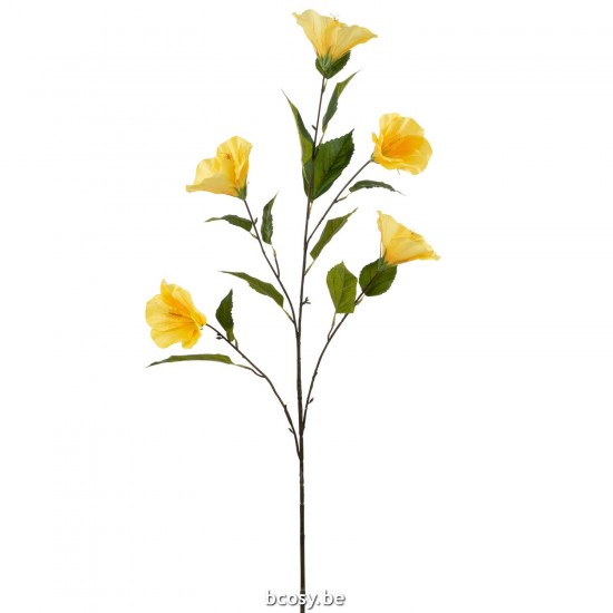 J Line Hibiscus Sproeier Kunststof Geel bloemen flores fiori JO44011.