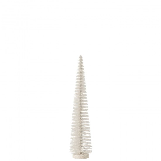 J Line Albero Di Natale Decorativo Paillettes Plastica Bianco Medium Arbol De Navidad Decorativo Lentejuelas Plastico Blanco M.