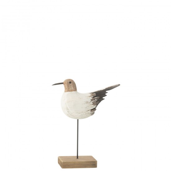 J Line Uccello Marino Piede Legno Di Paulownia Small Gaviota En Pie Madera De Paulownia S.