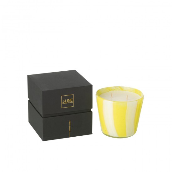Jline Vela Perfumada Noa Lines Amarilla Pequeña 50 Horas.
