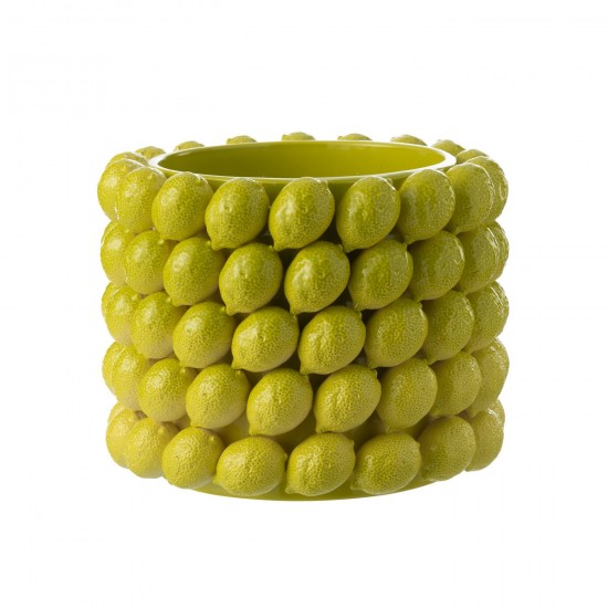J Line Portavasi Limette Ceramica Verde Extra Large Maceta Extra Grande Verde Lima Ceramica.