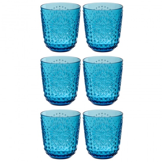 J Line Scatola 6 Bicchieri Plastica Azzurro Caja 6 Vasos Plastico Azur.