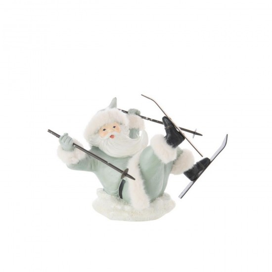 Jline Papá Noel Caída Del Esquí Cal En Polvo Azul Gris Blanco.