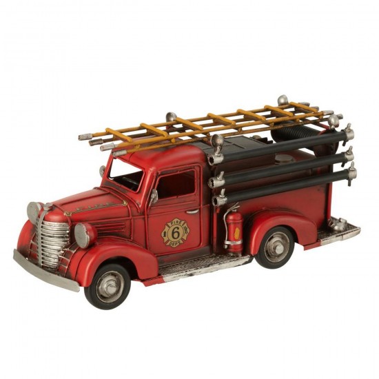 Jline Camión De Bomberos Antiguo Metal Rojo.