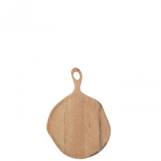 Jline Tabla De Cortar Redondo Madera De Mango Natural Medium.