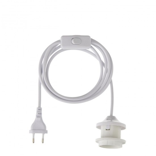 J Line Portalampada Plastica Bianco Portalámparas Plástico Blanco.