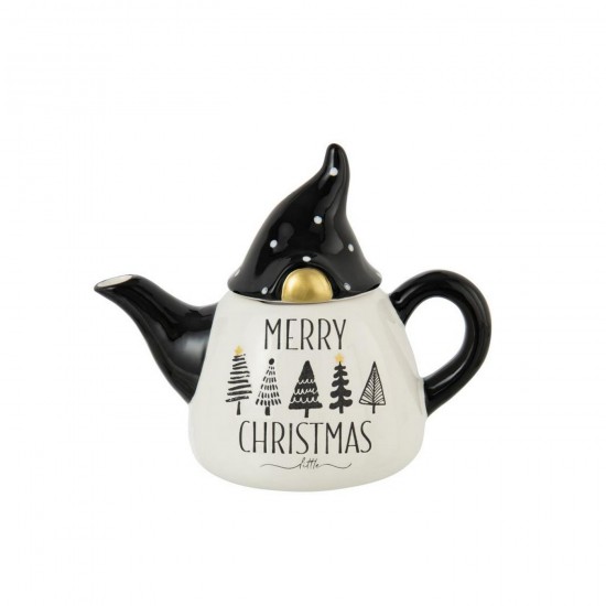 Jline Tetera Navidad Dolomita Negro Blanco.