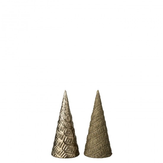 J Line Albero Plastica Marrone Assortimento Di 2 Árbol Plástico Marrón Surtido De 2.