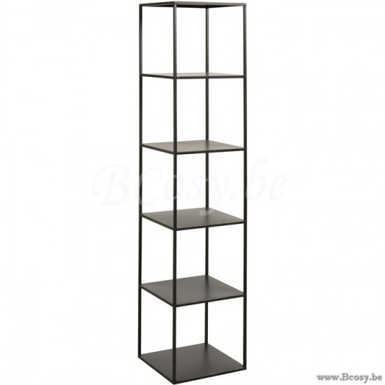 J Line Jline Scaffale 6 Livelli Metallo Nero Estanteria 6 Niveles Metal Negro