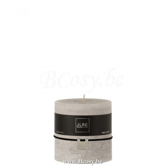 J Line Jline Candela Cilindrica Grigio Chiaro 75O Vela Cilindrica Gris Claro 75 H