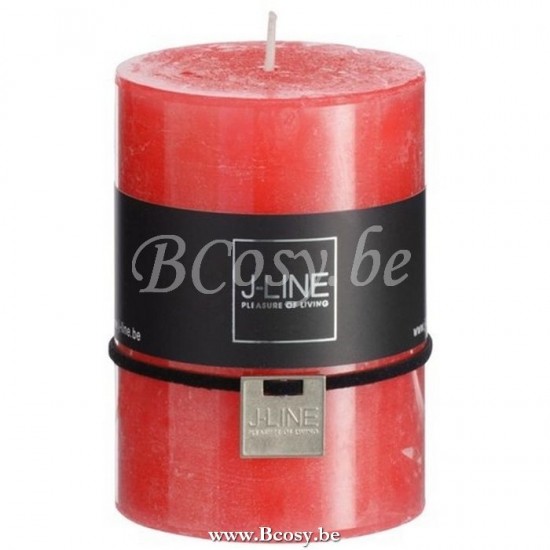 J Line Jline Candela Cilindrica Rosso M 42O Vela Cilindrica Rojo Medium 42H