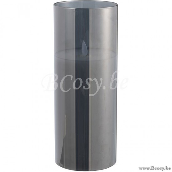 Jline Lampara Led Brillante Vidrio Gris Large