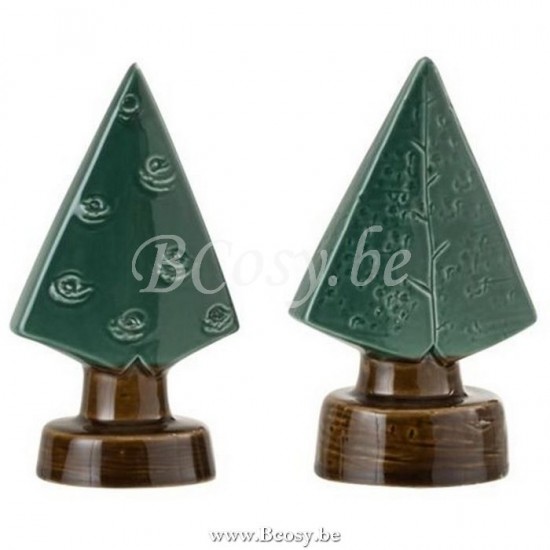 J Line Jline Albero Porcellana Verde Small Assortimento Di 2 Arbol Porcelana Verde Small Surtido De 2