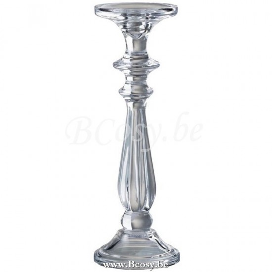 chandeliers candélabres Jolipa Jline Chandelier Bougeoir Tibo Verre Transparent Large