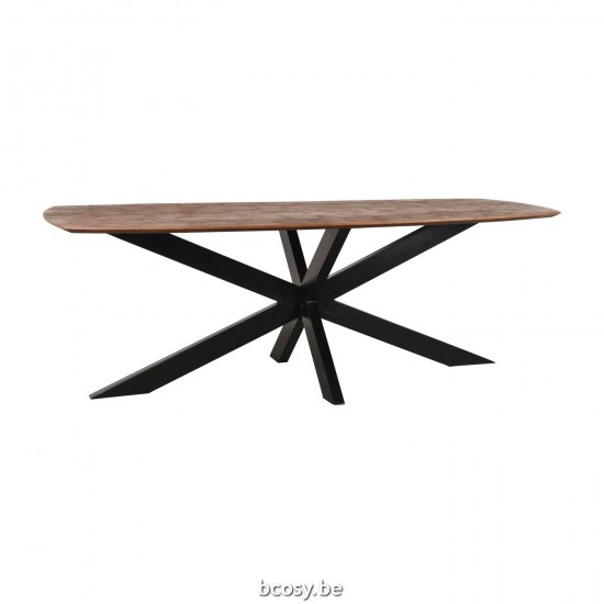 LABEL51 Table à manger Zane Espresso Bois de mangue 220 cm.