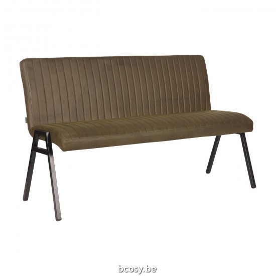 LABEL51 Dining bench Matz Army green Microfiber 145 cm.