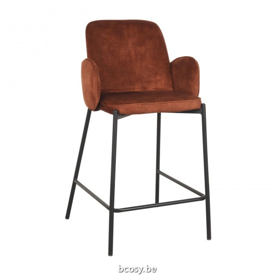 LABEL51 Barhocker Jari Rost Velours Laag.