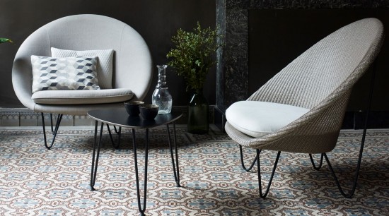 Vincent Sheppard Joe Cocoon Zwart Gepoedercoat Stalen frame Snow Lloyd Loom.