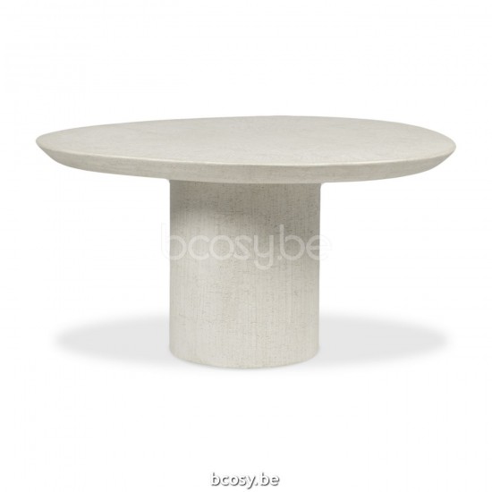 Vincent Sheppard Vincent Sheppard Ari Coffee table small Dia 70 Lunar White Mineral frame Lunar White Mineral top.