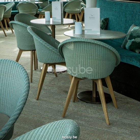 Vincent Sheppard Jack chaises de repas Cadre en Bois Chêne naturel Lloyd Loom Dusty Vert.
