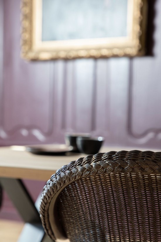 Vincent Sheppard Avril fauteuils chaises avec accoudoirs cadre en Bois Chêne naturel Lloyd Loom Noir.