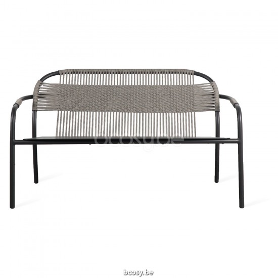 Vincent Sheppard Cleo Lounge Sofa Fossil Grey Aluminium frame Misty Dots Rope Polypropylene.