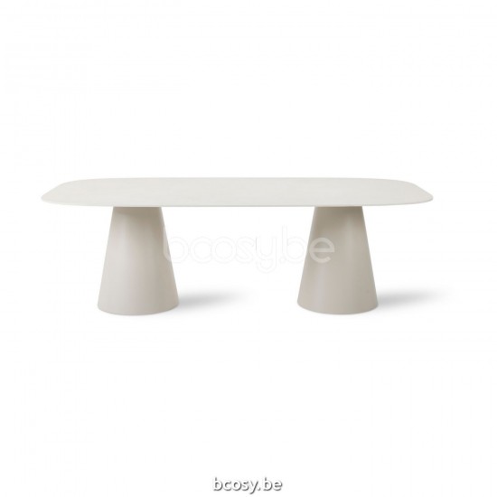 Vincent Sheppard Vincent Sheppard Sandro Garden Dining Table 280x120 Dune White Aluminium frame Portland Ceramic top.
