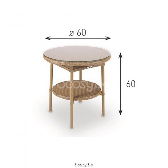 Vincent Sheppard Avignon Tables d'appoint de jardin Lloyd Loom Taupe.