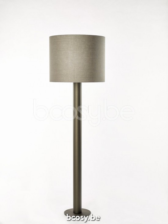 Marckdael vloerlamp Vancouver Marckdael 1308-LG1-TUBO-BRONZO-CYL50_40VLASLINNEN Contemporal Brons vloerlamp H 130cm VVD VDV Verlichting van .