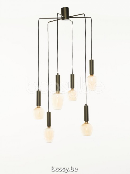 Marckdael pendel Melbourne Marckdael 1340-PL6-BRONZO-SETDECOKD Contemporal Brons pendel H max 125cm VVD VDV Verlichting van Dijck Dyck Markd.