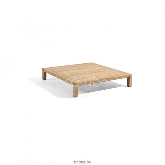 Diphano Natural Loungetisch Z 90x90 Natürliches Teakholz Gestell Tischplatte Natürliches Teakholz.