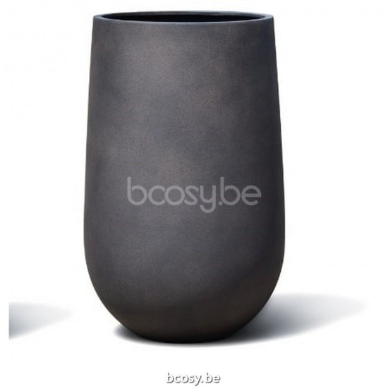 Jardinico CURVO Pot De Plantes Et Jardinière D'extérieur Rond ø55x90H Haut Caffé.