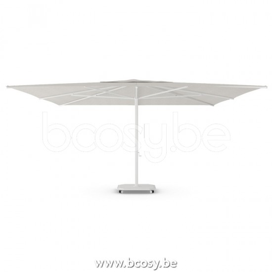 Jardinico JCP202 500x500 Vierkante Middenstam Parasol 5x5 Mast Wit Doek Cotton Sunbrella Plus Marine UFJCP.202 CARACTERE.
