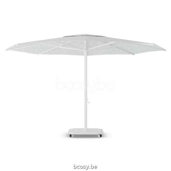 Jardinico JCP203 Ø450 Round Centerpost Parasol Pole White Canopy Ice Sunbrella Plus Marine.