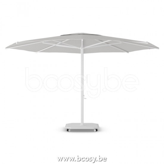 Jardinico JCP203 Ø450 Ronde Middenstam Parasol Ø4,5 Mast Wit Doek Mooncrest Sunbrella Plus Marine UFJCP.203 CARACTERE.